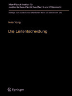 cover image of Die Leitentscheidung